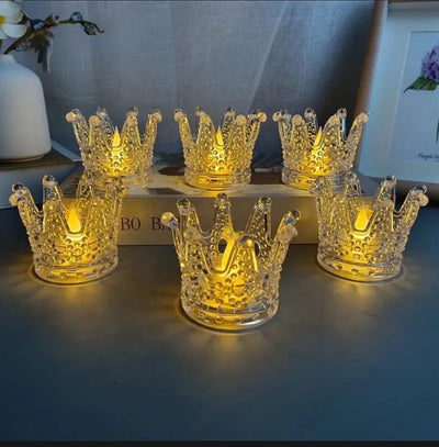 Crown Candle Light Pair