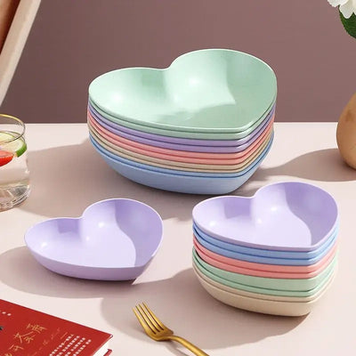 8 Pcs Heart Plate Set