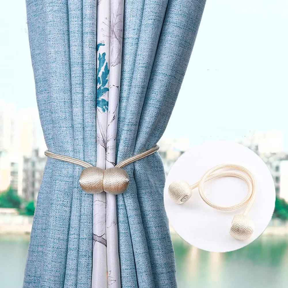 Magnetic Pearl Ball Curtain Tiebacks Clips 2Pcs