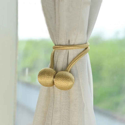 Magnetic Pearl Ball Curtain Tiebacks Clips 2Pcs