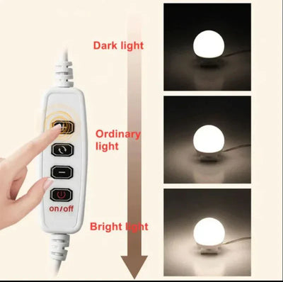 LED Light Paste Mirror Makeup Light Bulbs, Makeup Mirror Vanity Led 5v 2A Light Bulbs, Led Lamp USB Cosmetic Lighted Table