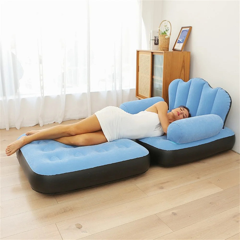 Inflatable bean bag sofa