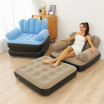 Inflatable bean bag sofa