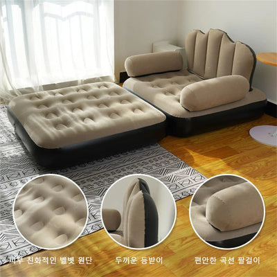 Inflatable bean bag sofa